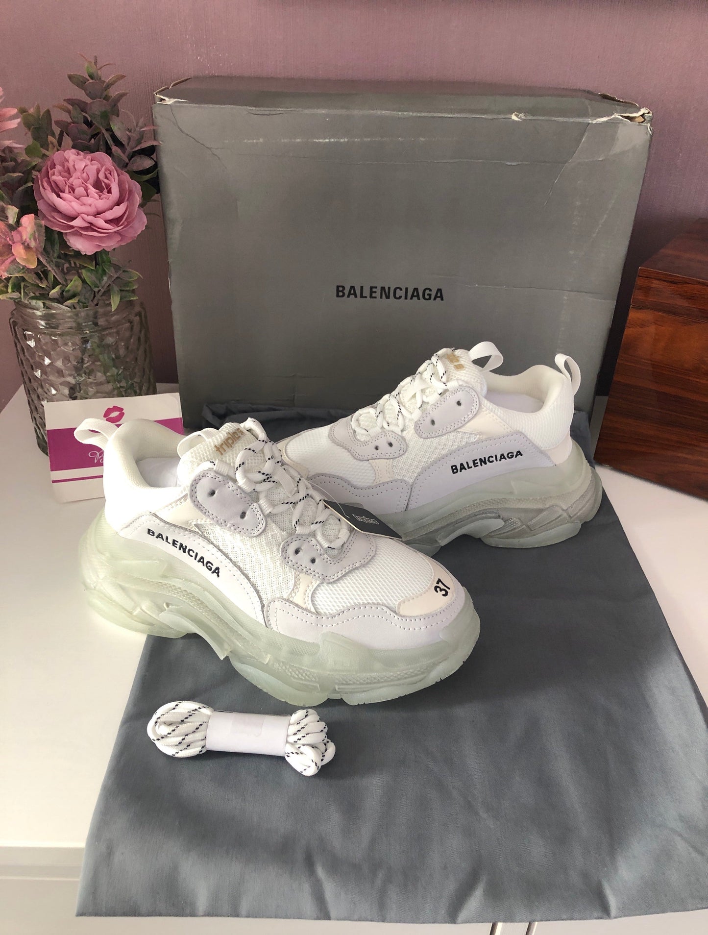 Triple S Clear Sole Whites