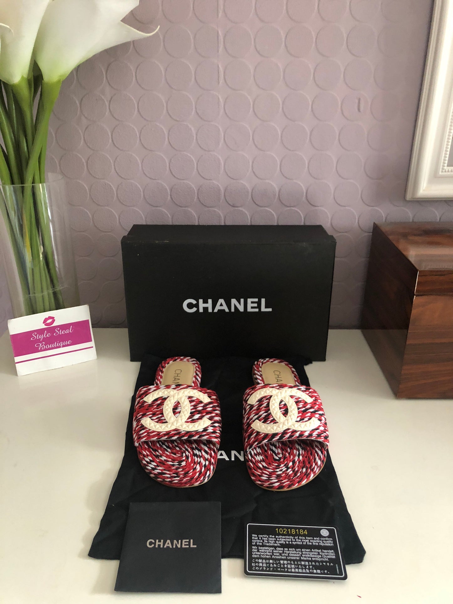 CC Tweed Sandals