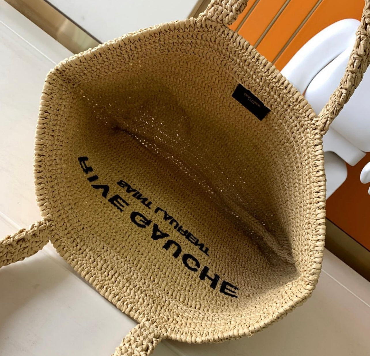 Rive Gauche Raffia Tote