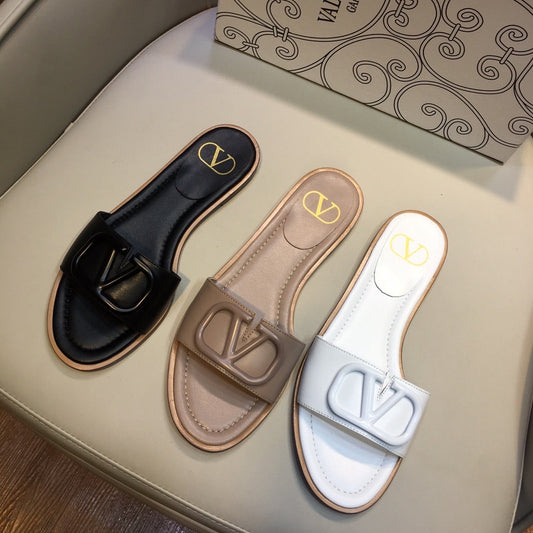 V Logo Sandals
