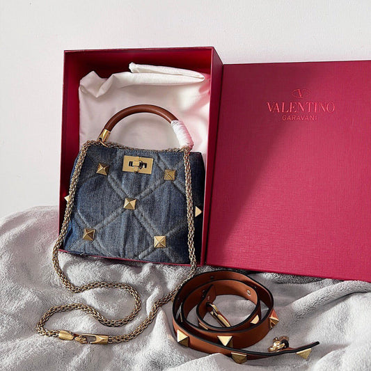 Roman Stud Handle Bag