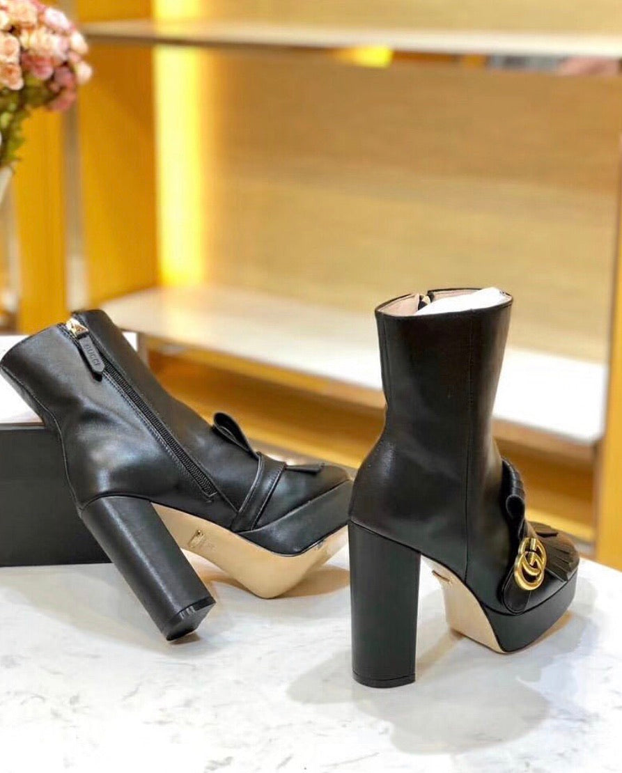 Fringe Platform Boots