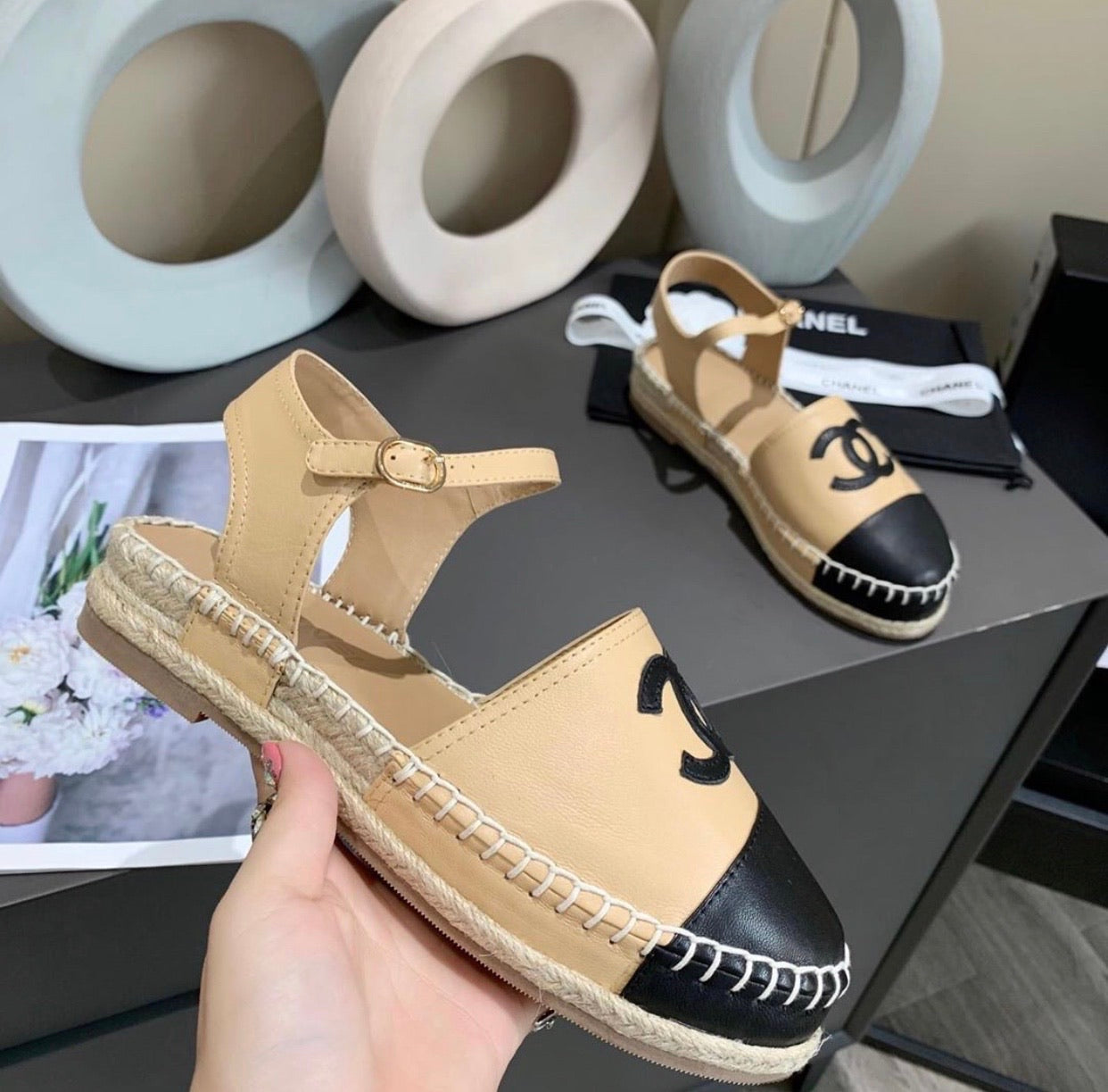 Lambskin Espadrille Sandals