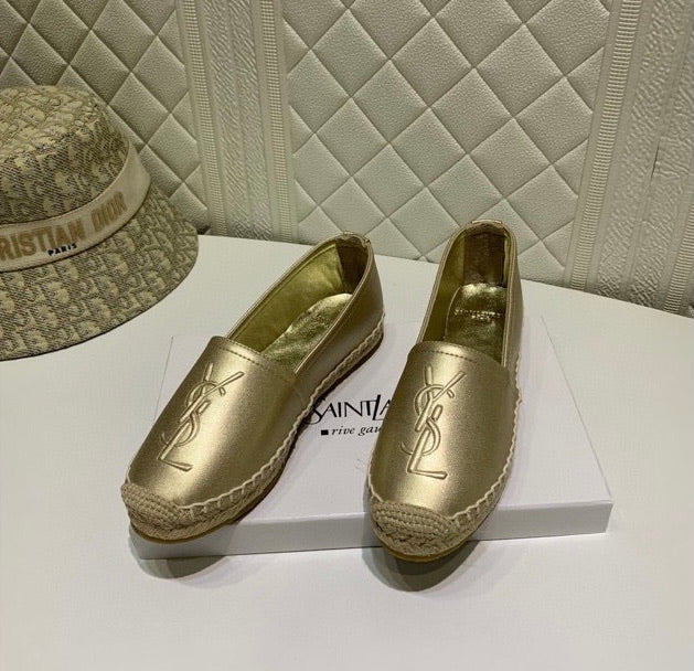 Monogram Leather Espadrilles