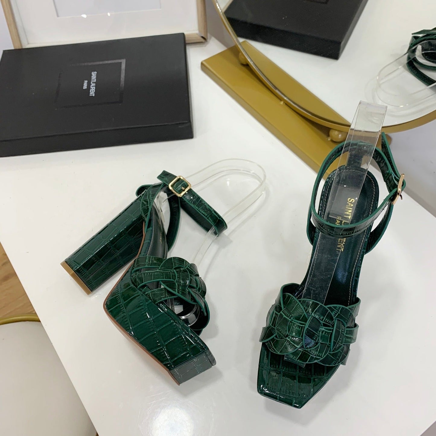 Tribute Embossed Sandals