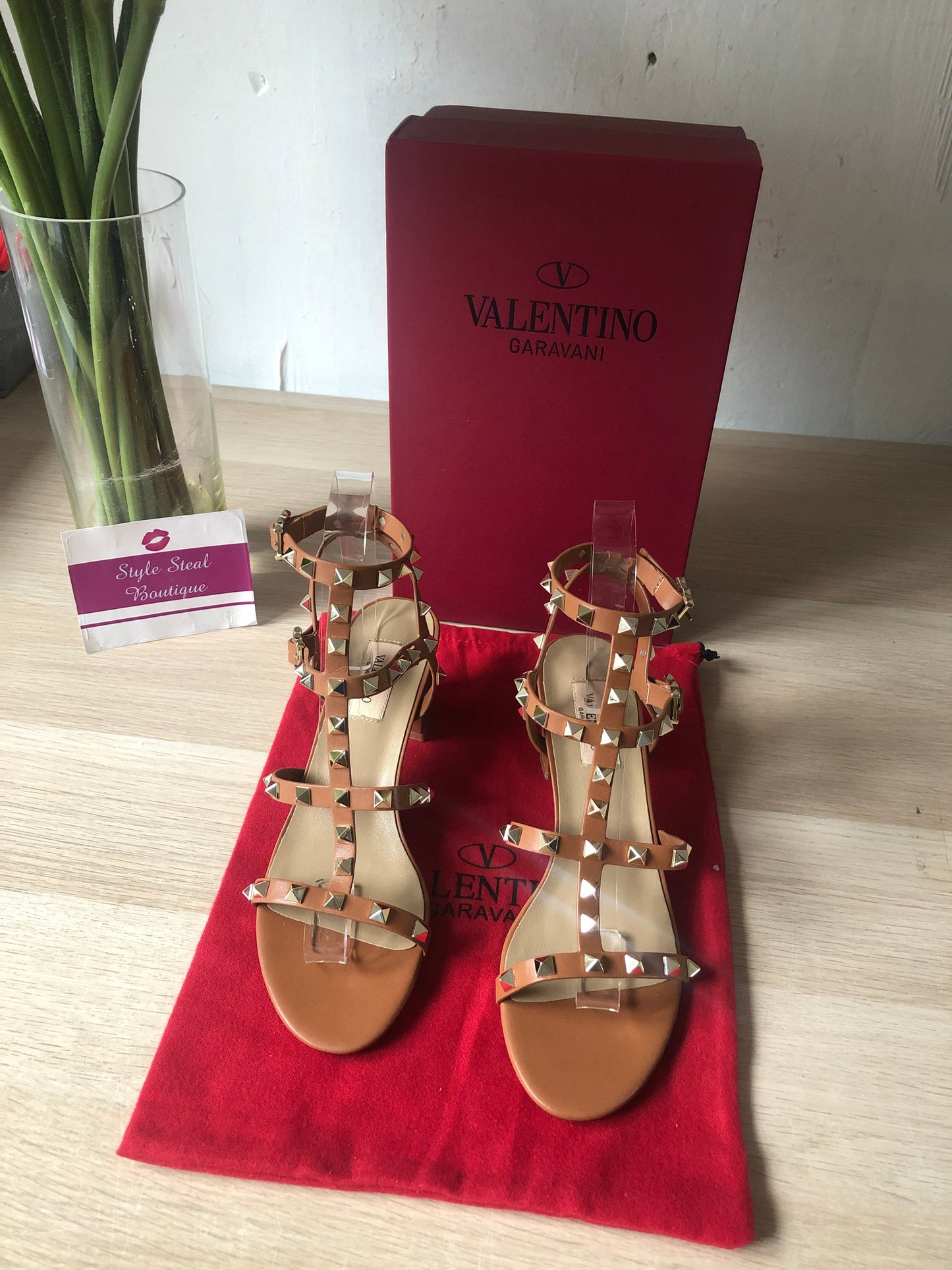 Rockstud Block Heel Sandals