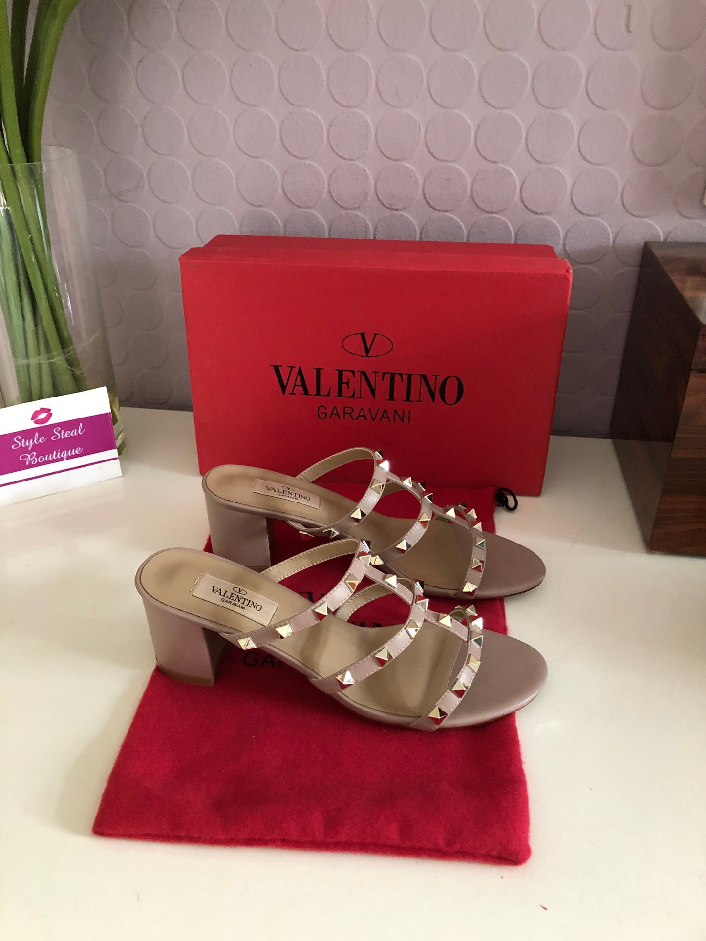 Rockstud Mules 6.5cm