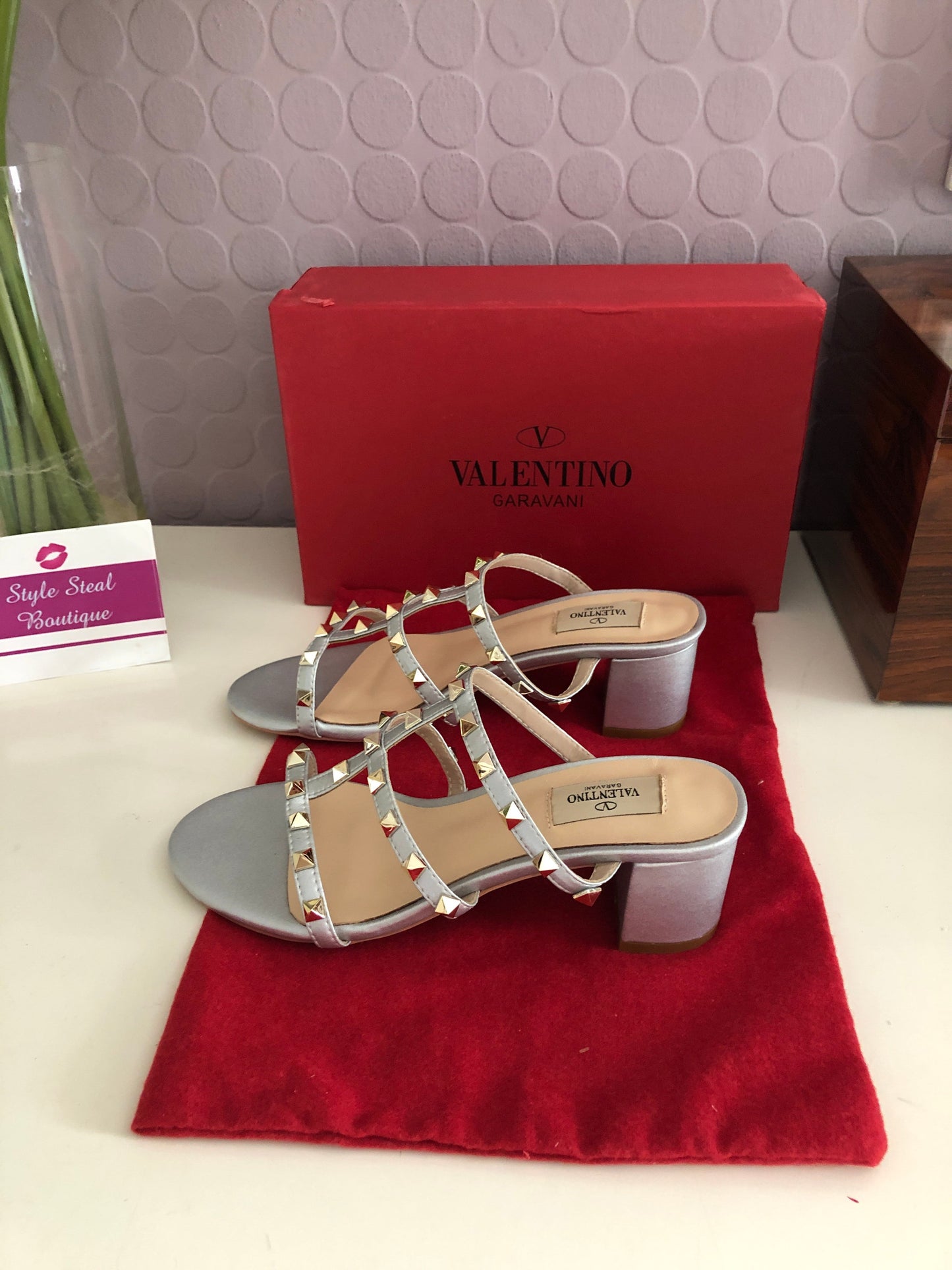 Rockstud Mules 6.5cm