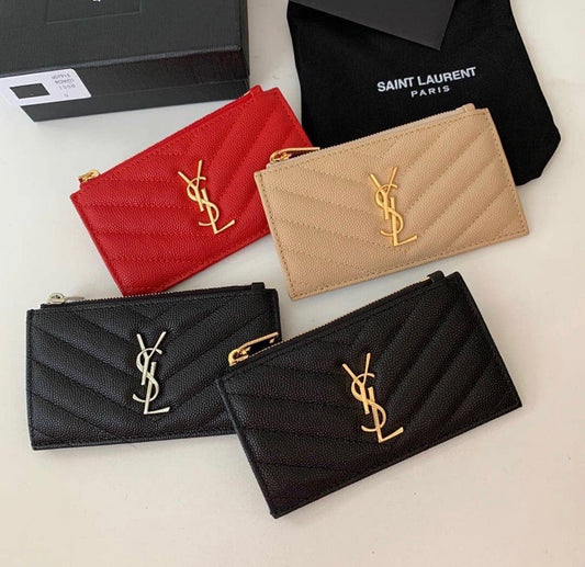 Monogram Zipped Card Holder