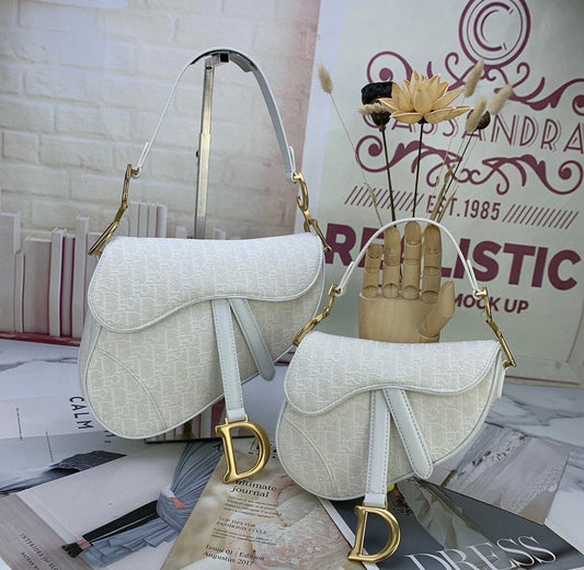 Saddle Bag White Oblique