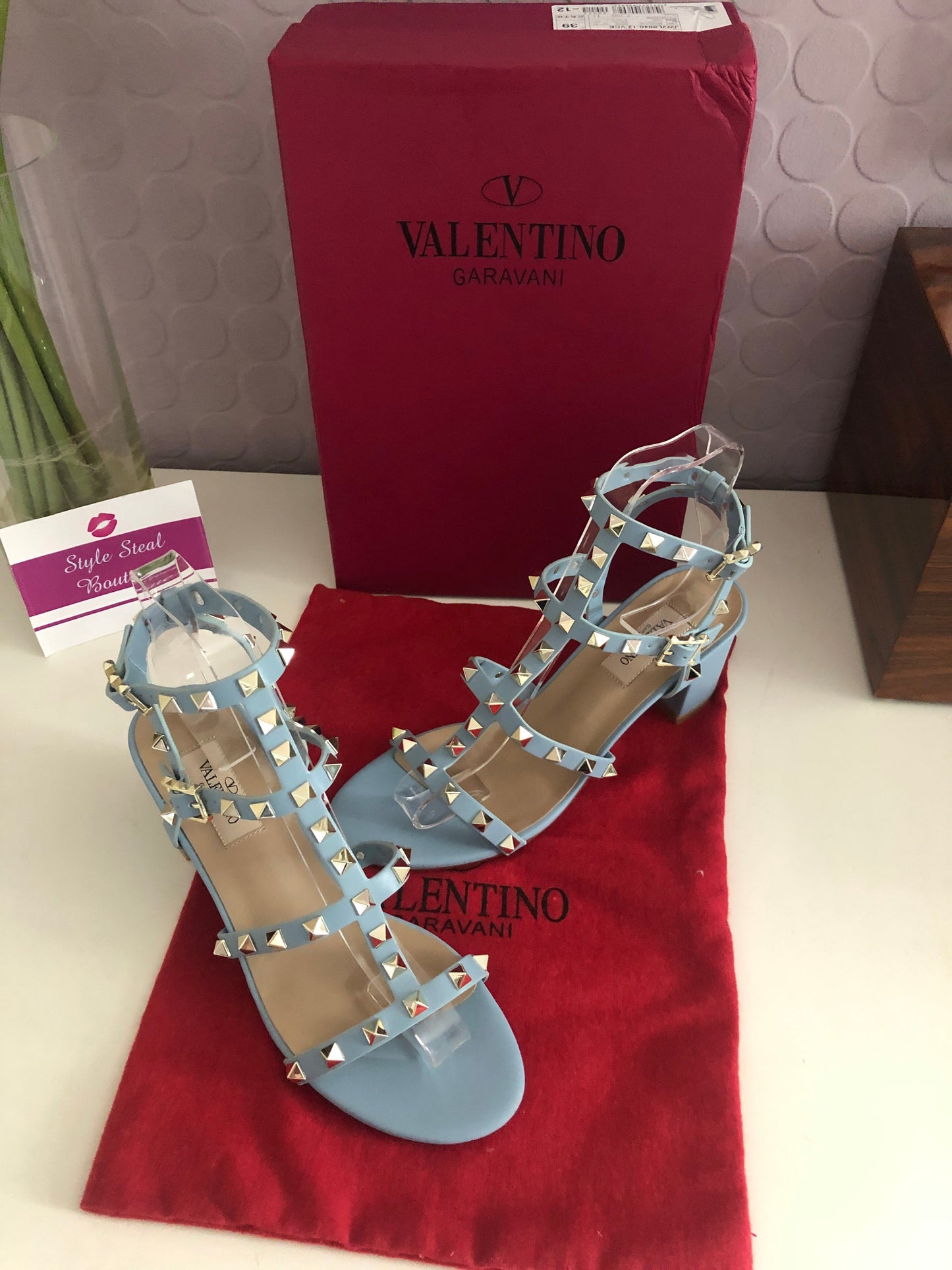 Rockstud Block Heel Sandals