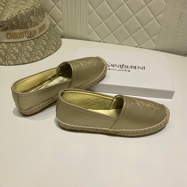 Monogram Leather Espadrilles