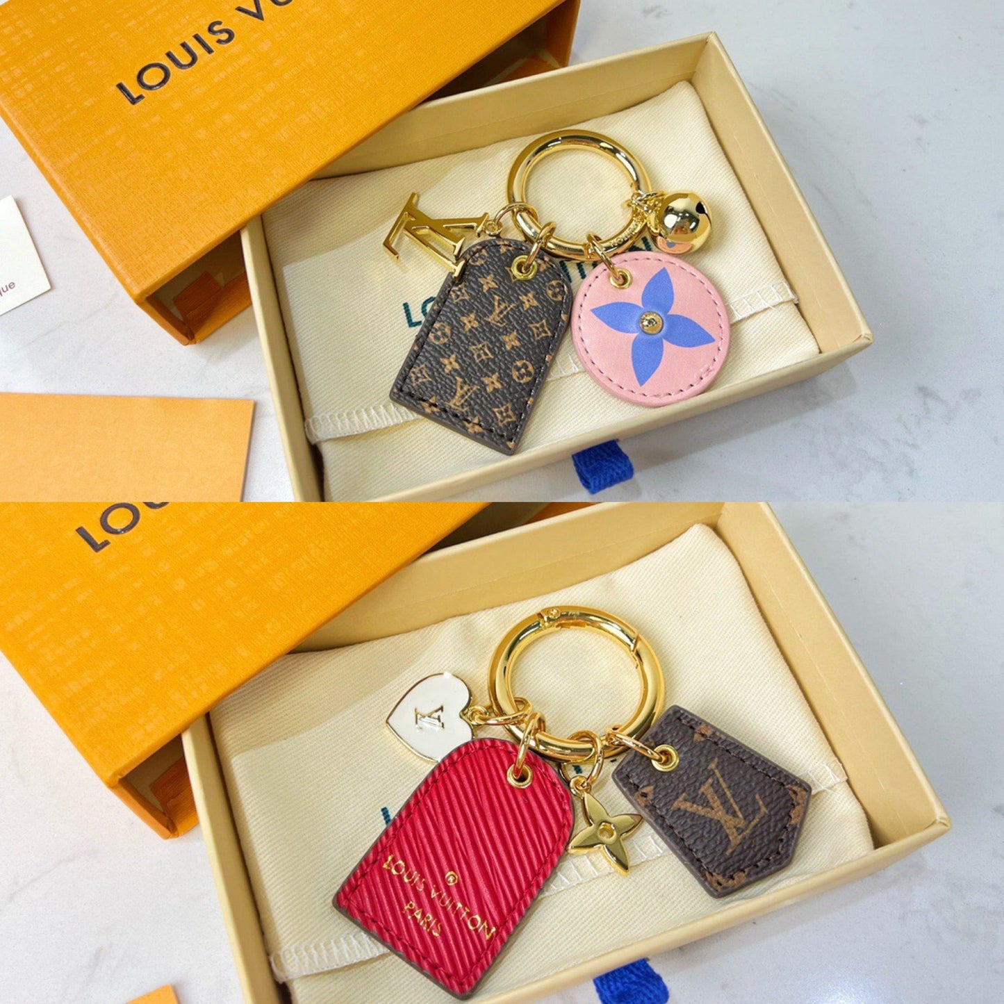 Monogram Key Chain Bag Charm