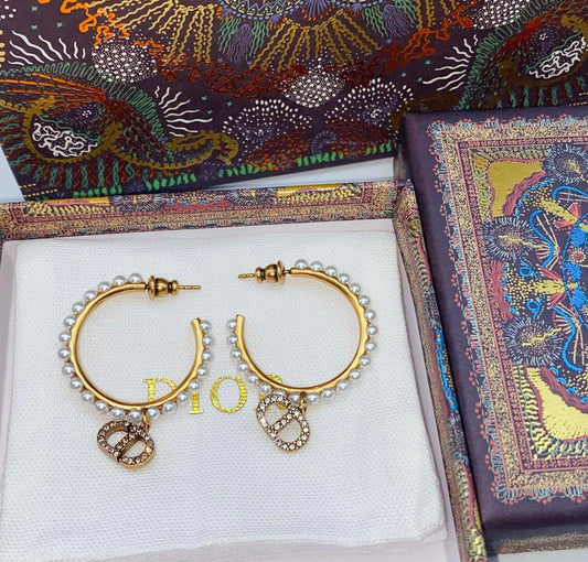 Pearl Hoop Earrings