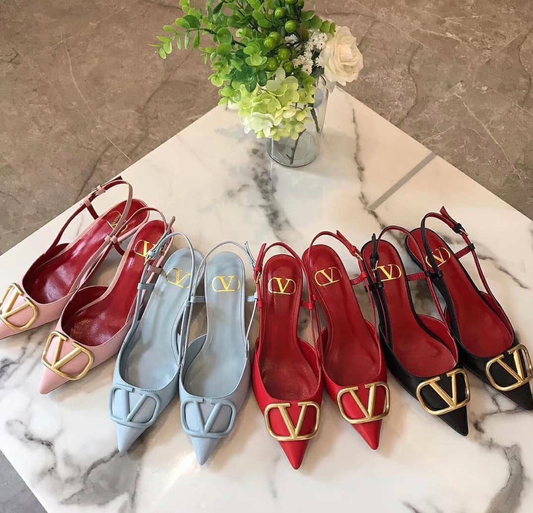 V Logo Slingback