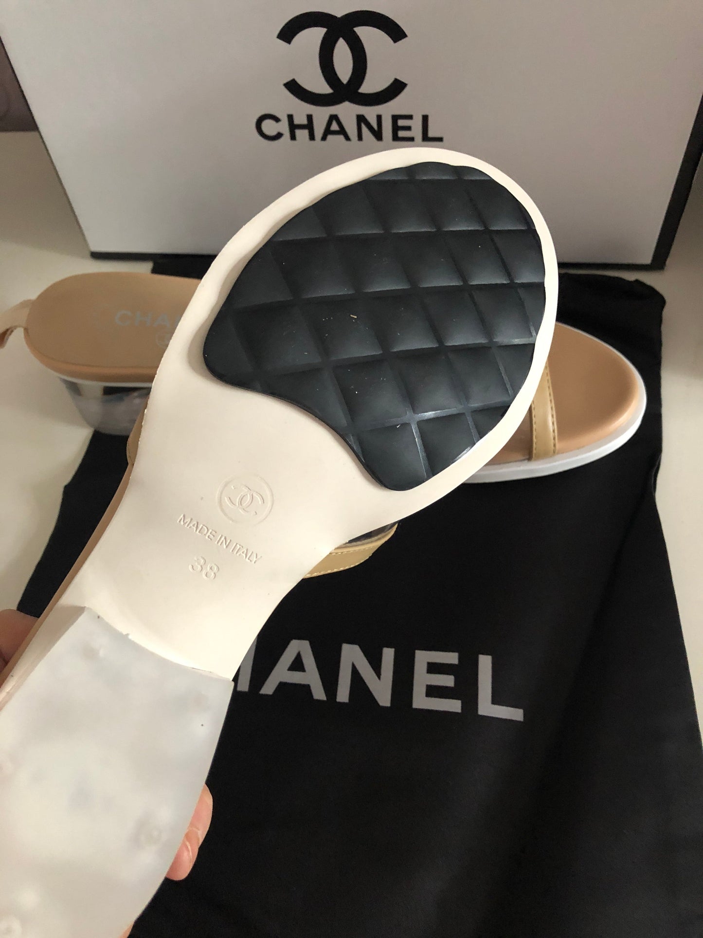Lambskin PVC Mules