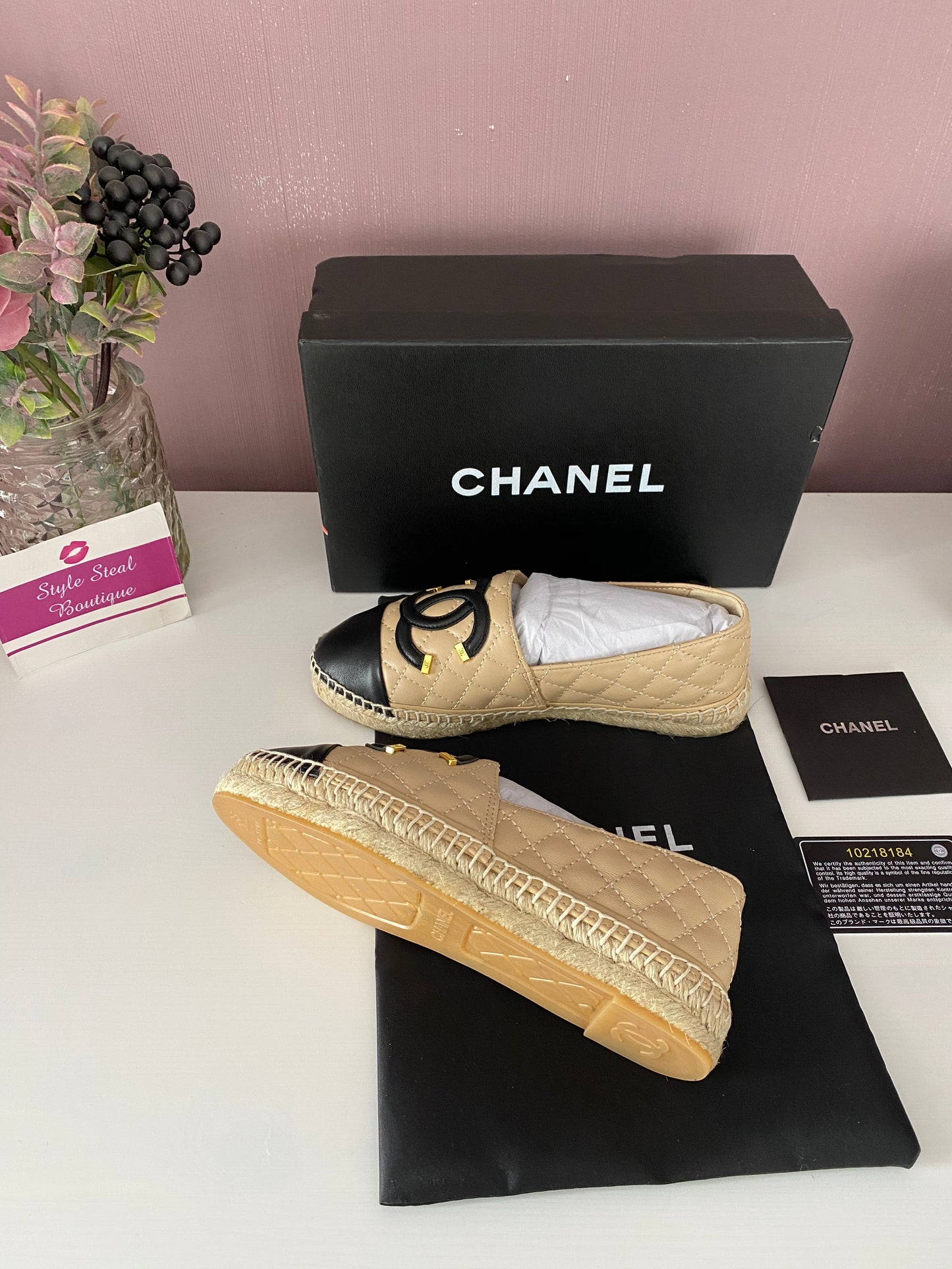 Leather Quilted Espadrilles