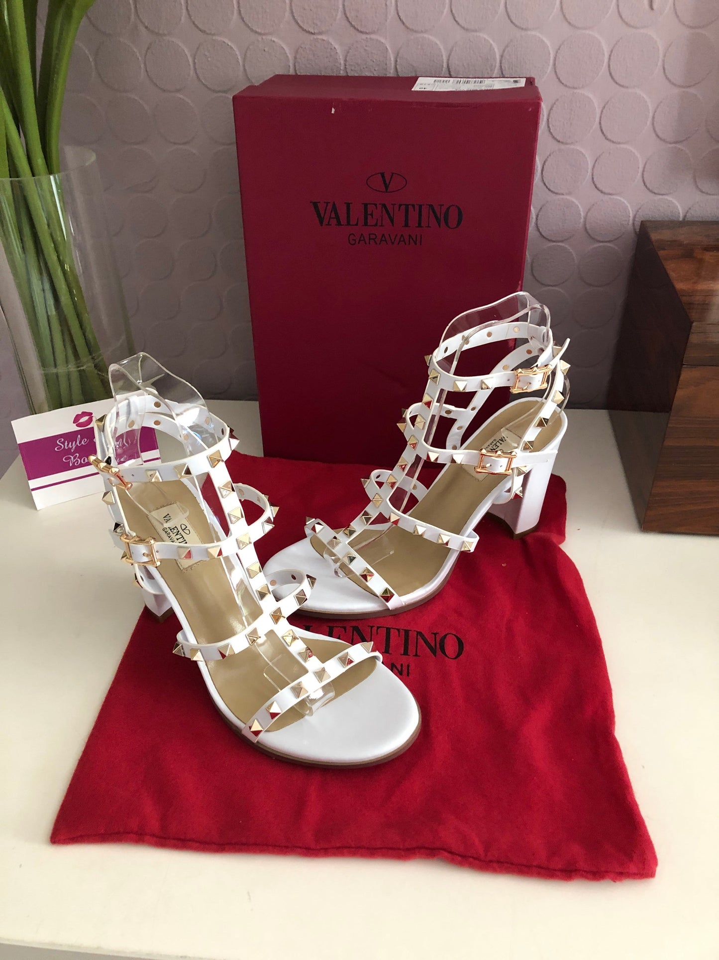 Rockstud Block Heel Sandals