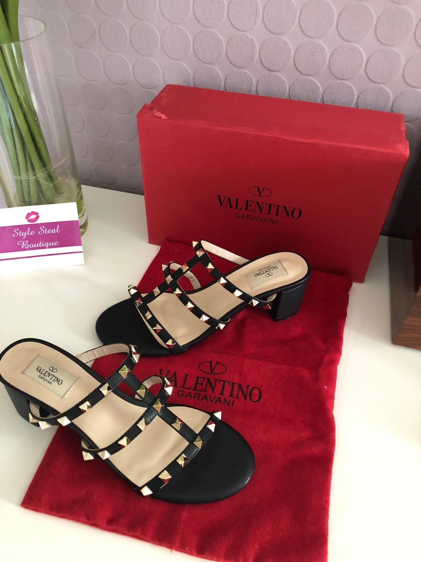 Rockstud Mules 6.5cm