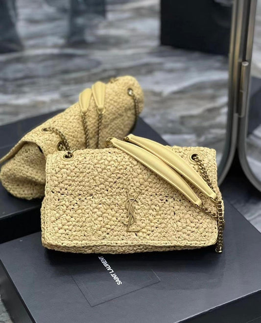Jamie Raffia Chain Bag