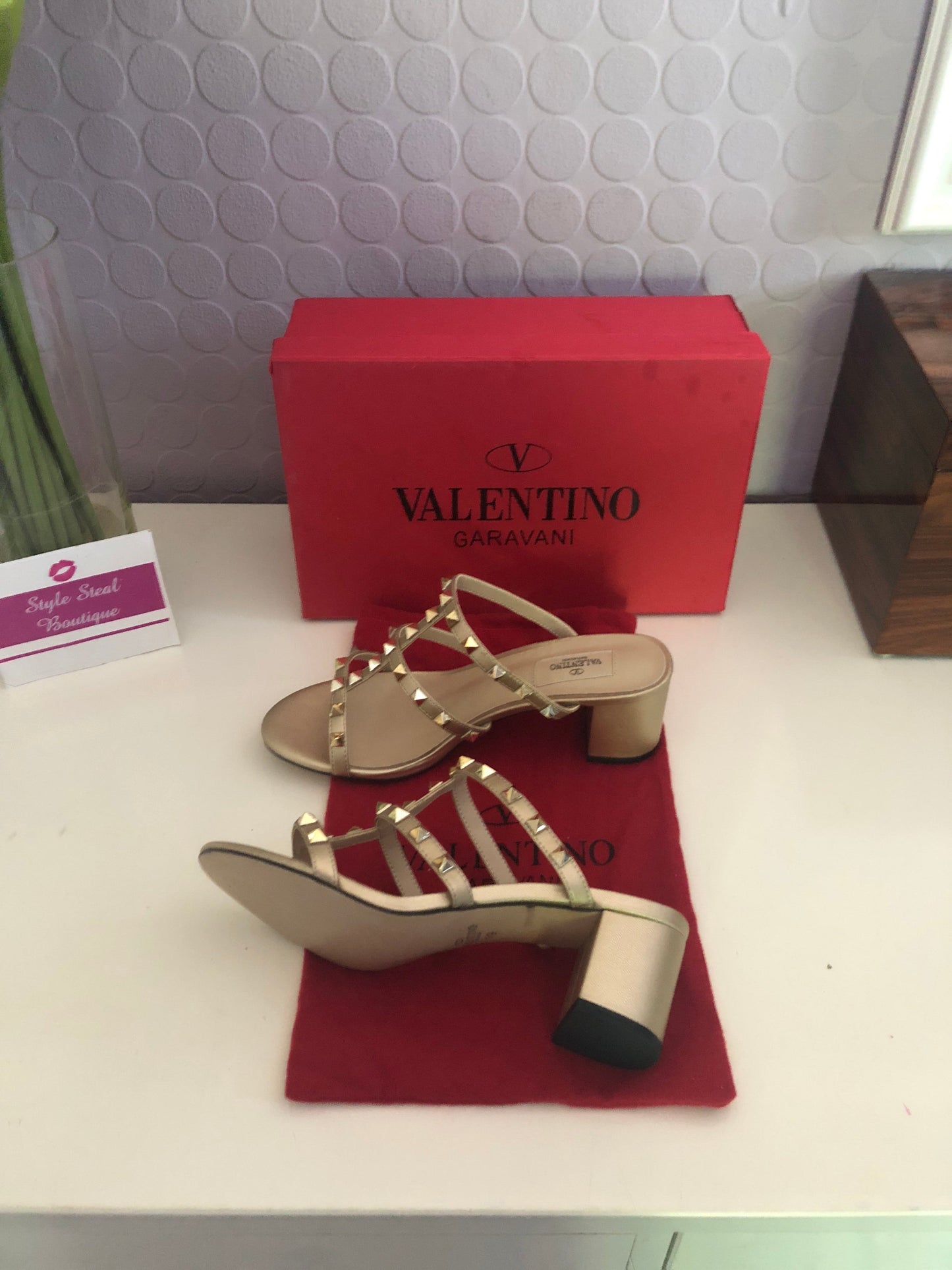Rockstud Mules 6.5cm