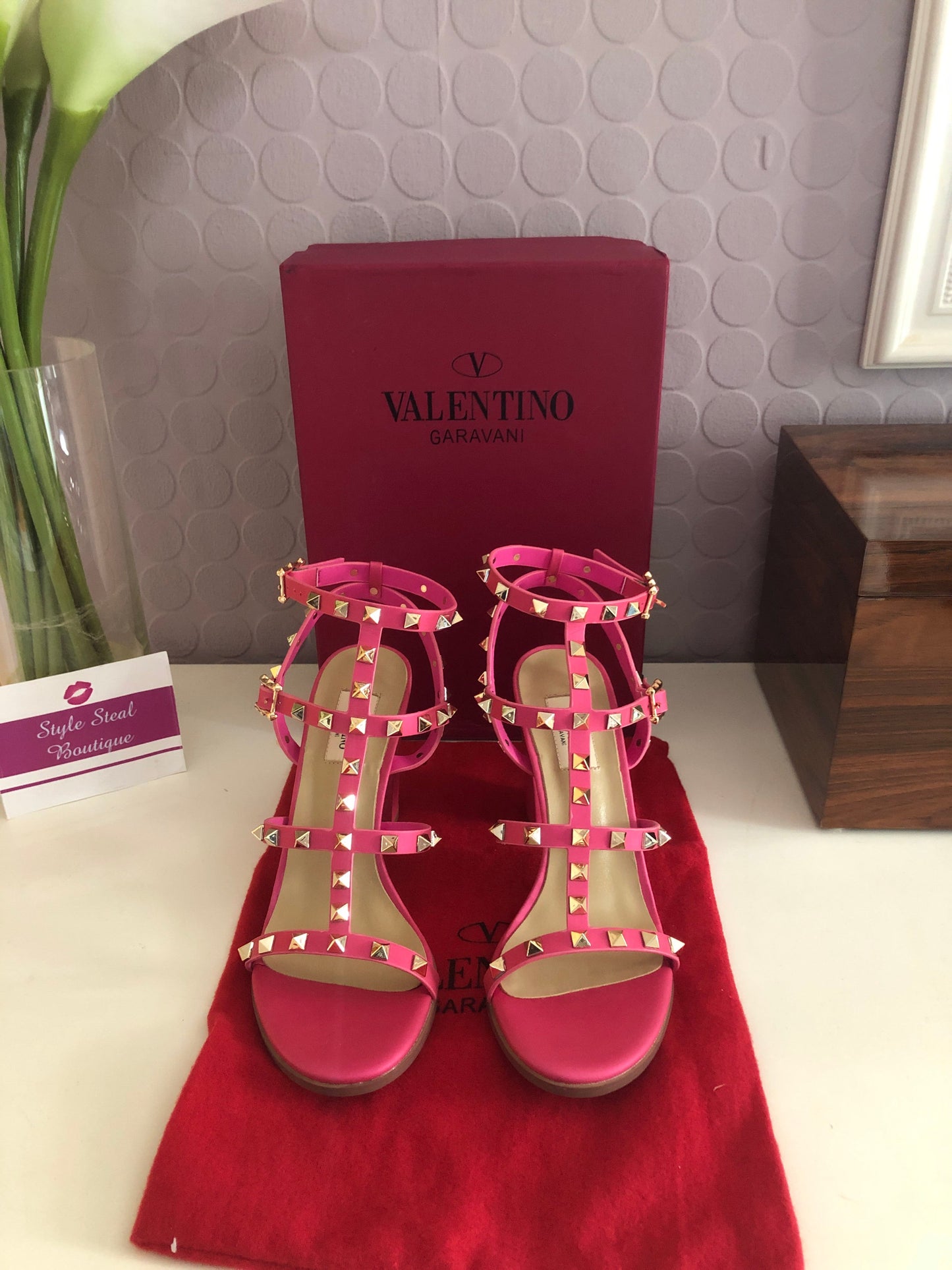 Rockstud Block Heel Sandals