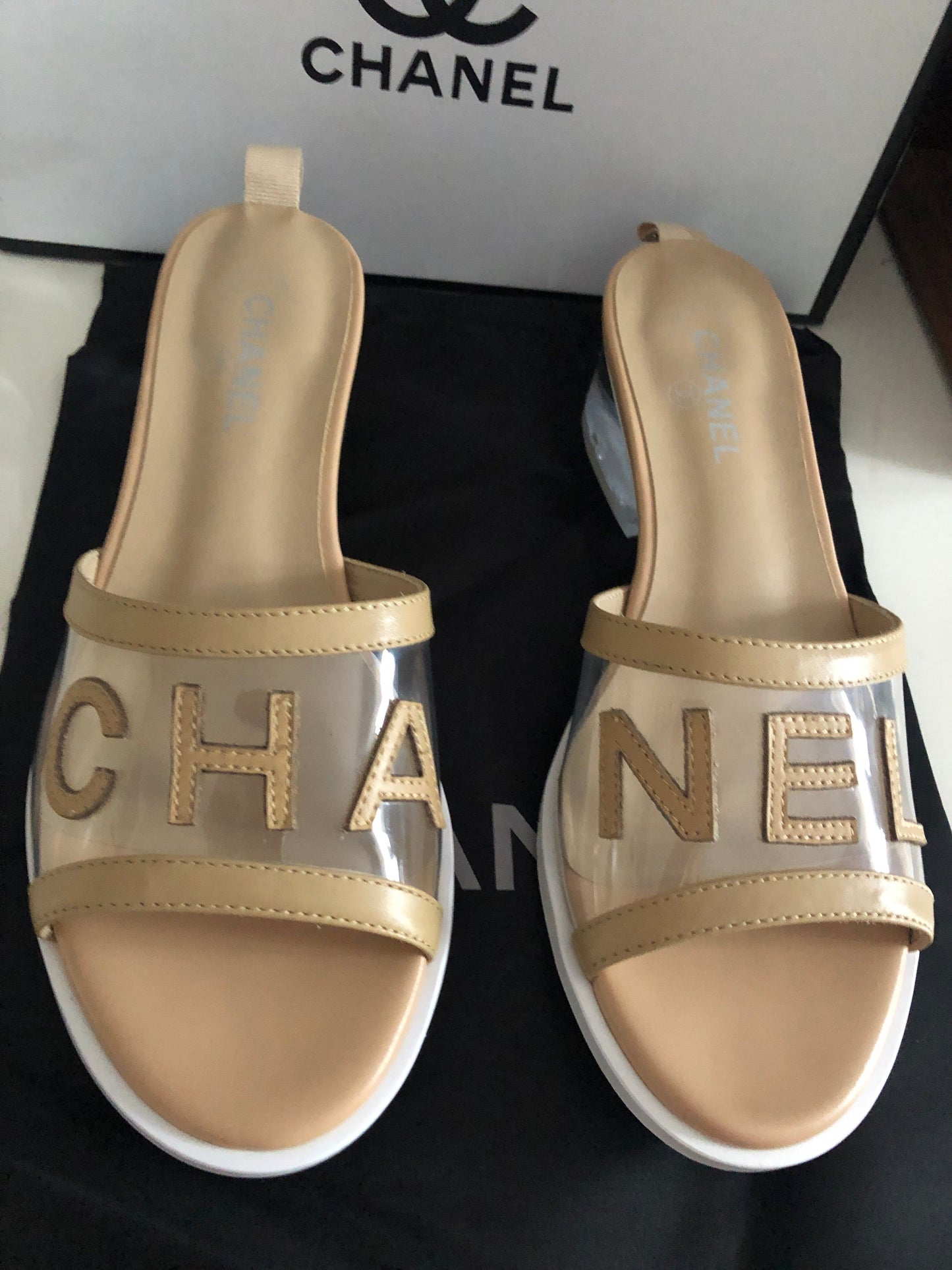 Lambskin PVC Mules