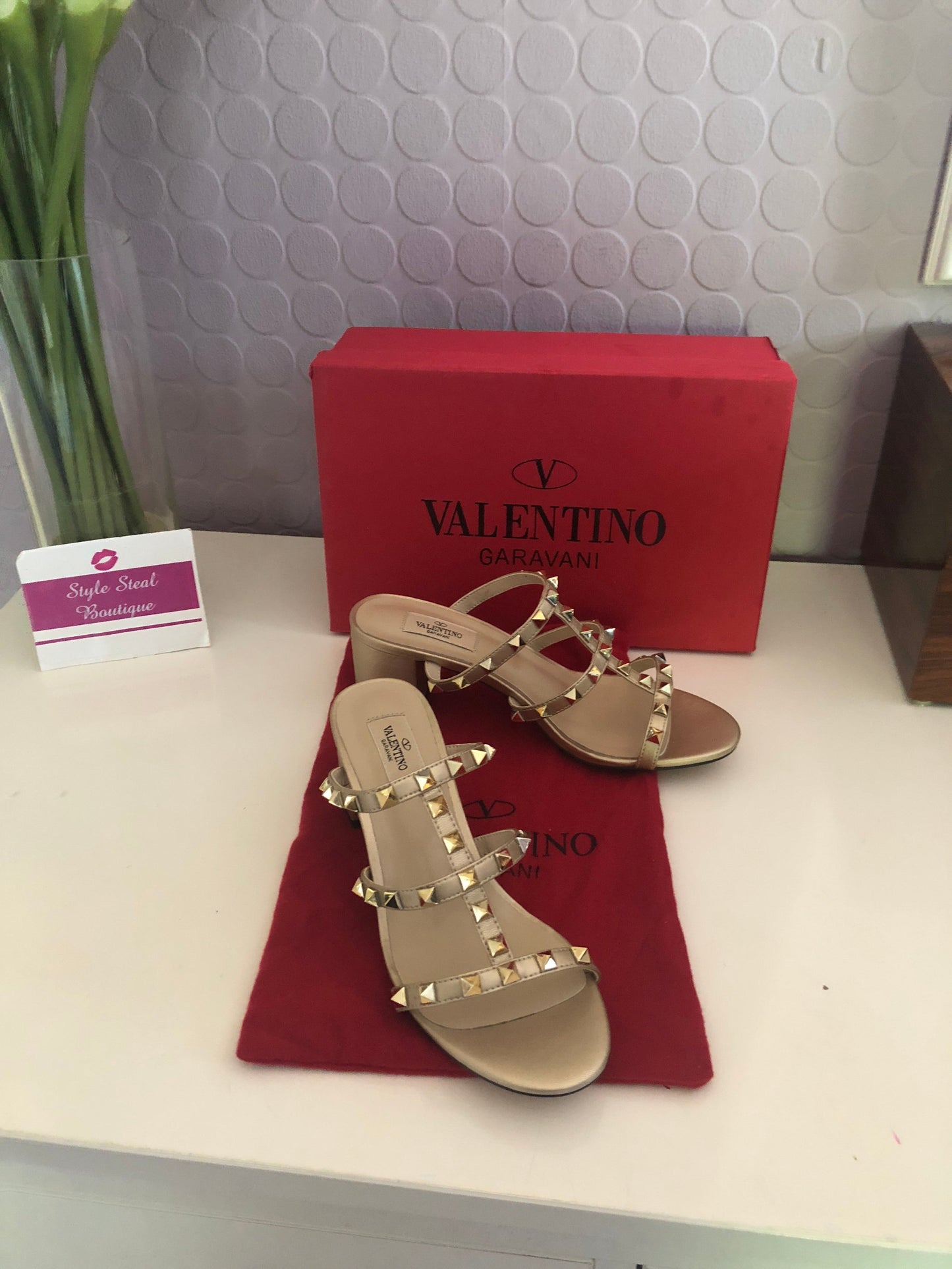 Rockstud Mules 6.5cm