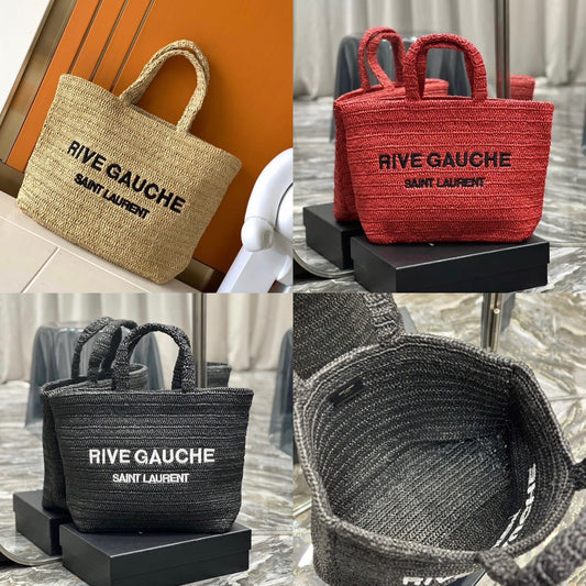 Rive Gauche Raffia Tote
