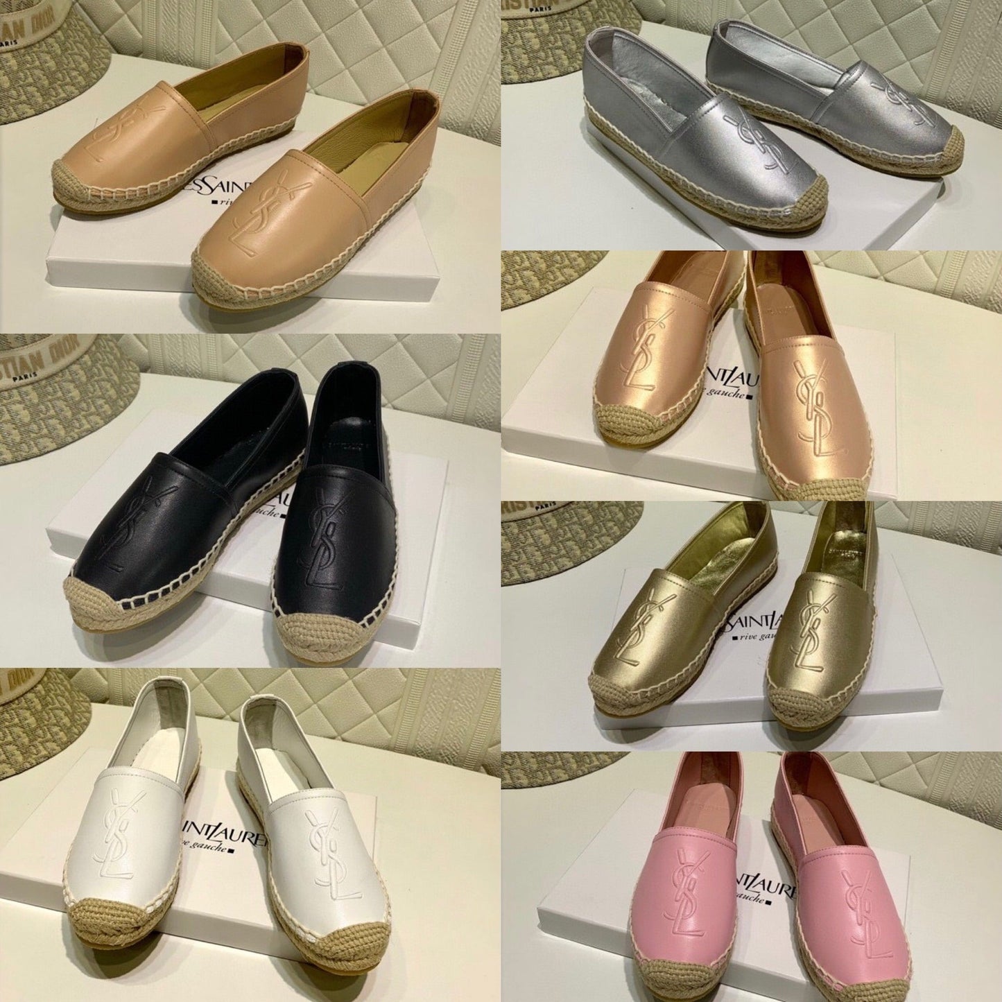 Monogram Leather Espadrilles