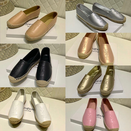 Monogram Leather Espadrilles