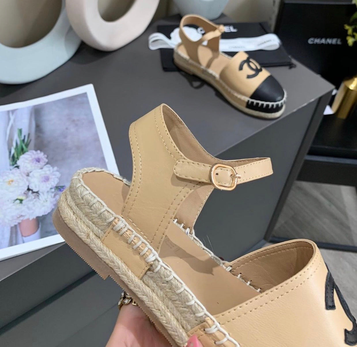 Lambskin Espadrille Sandals