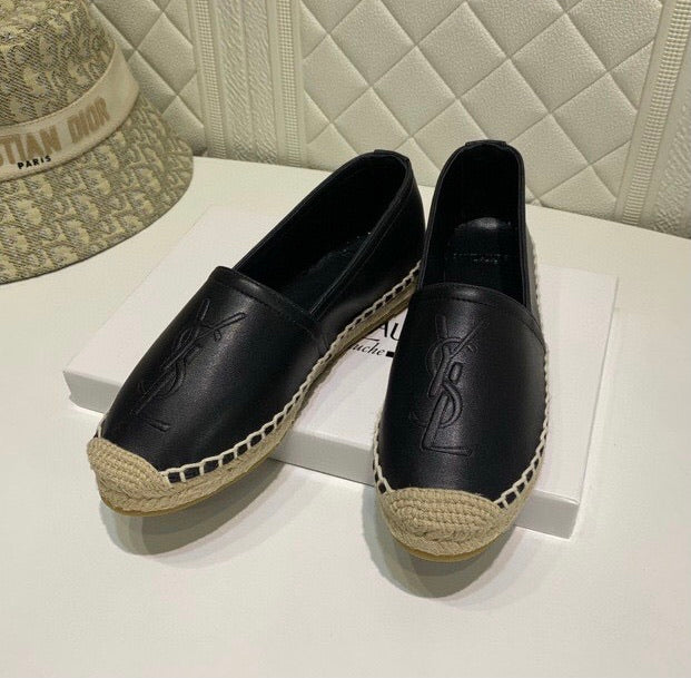 Monogram Leather Espadrilles