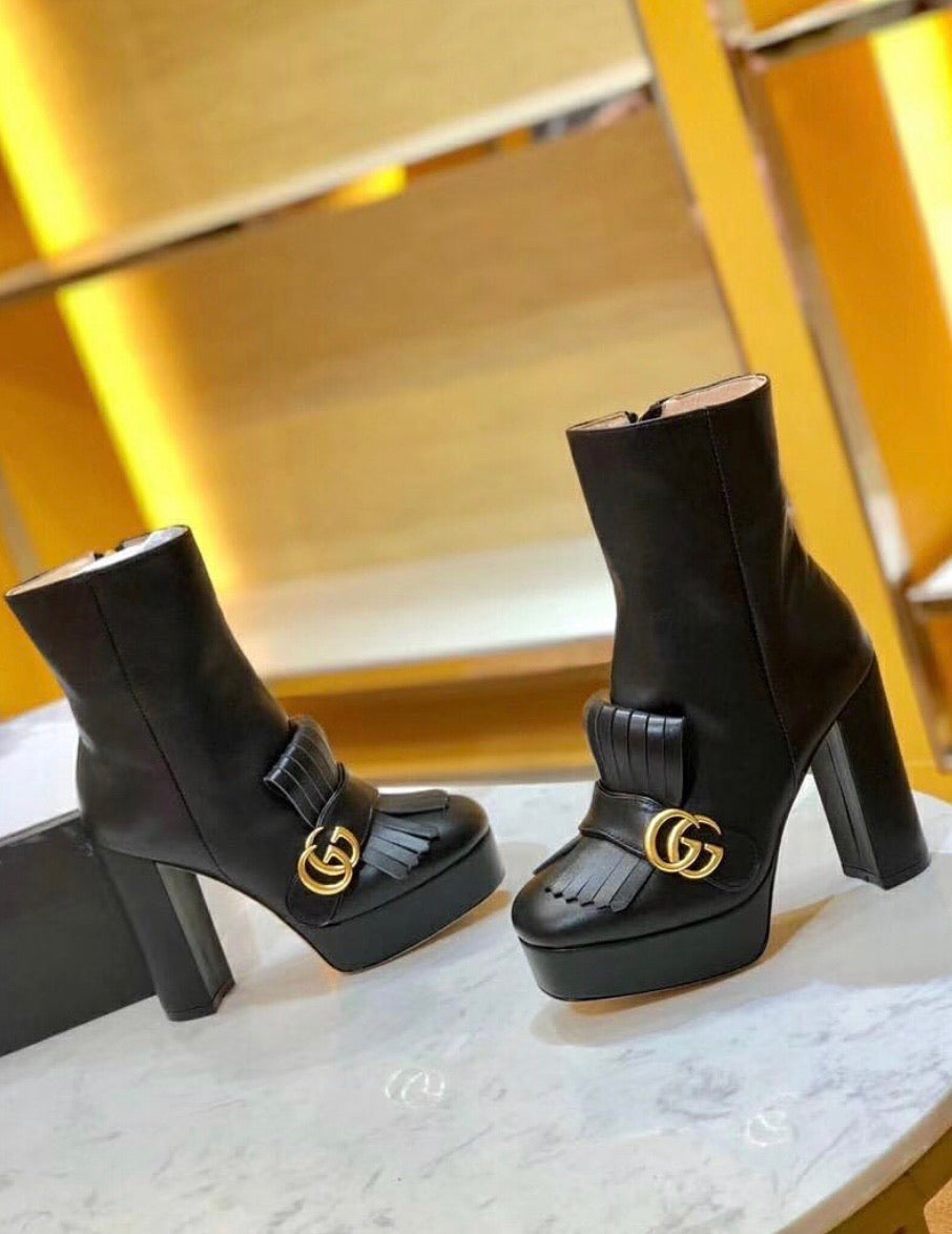 Fringe Platform Boots