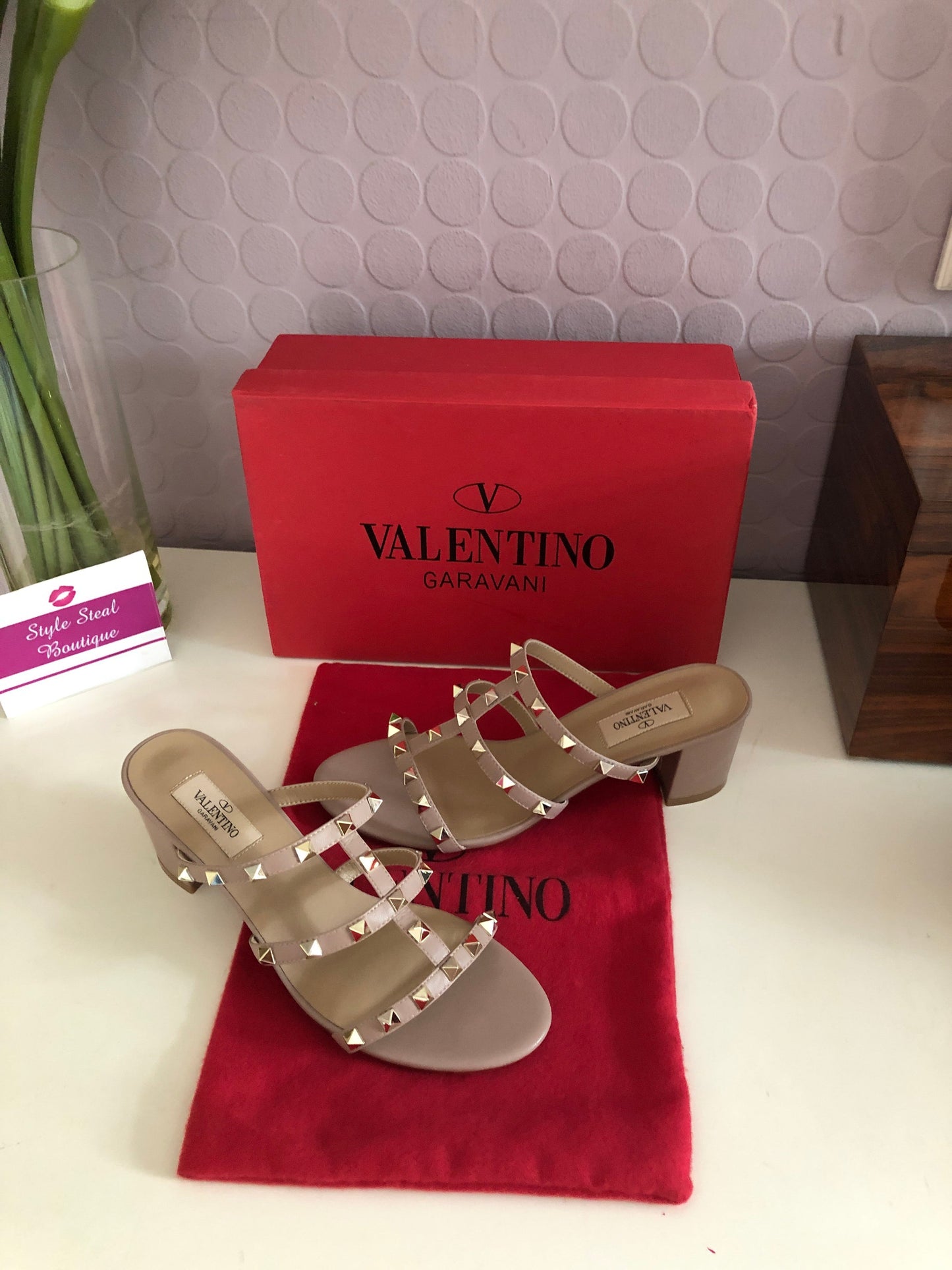 Rockstud Mules 6.5cm