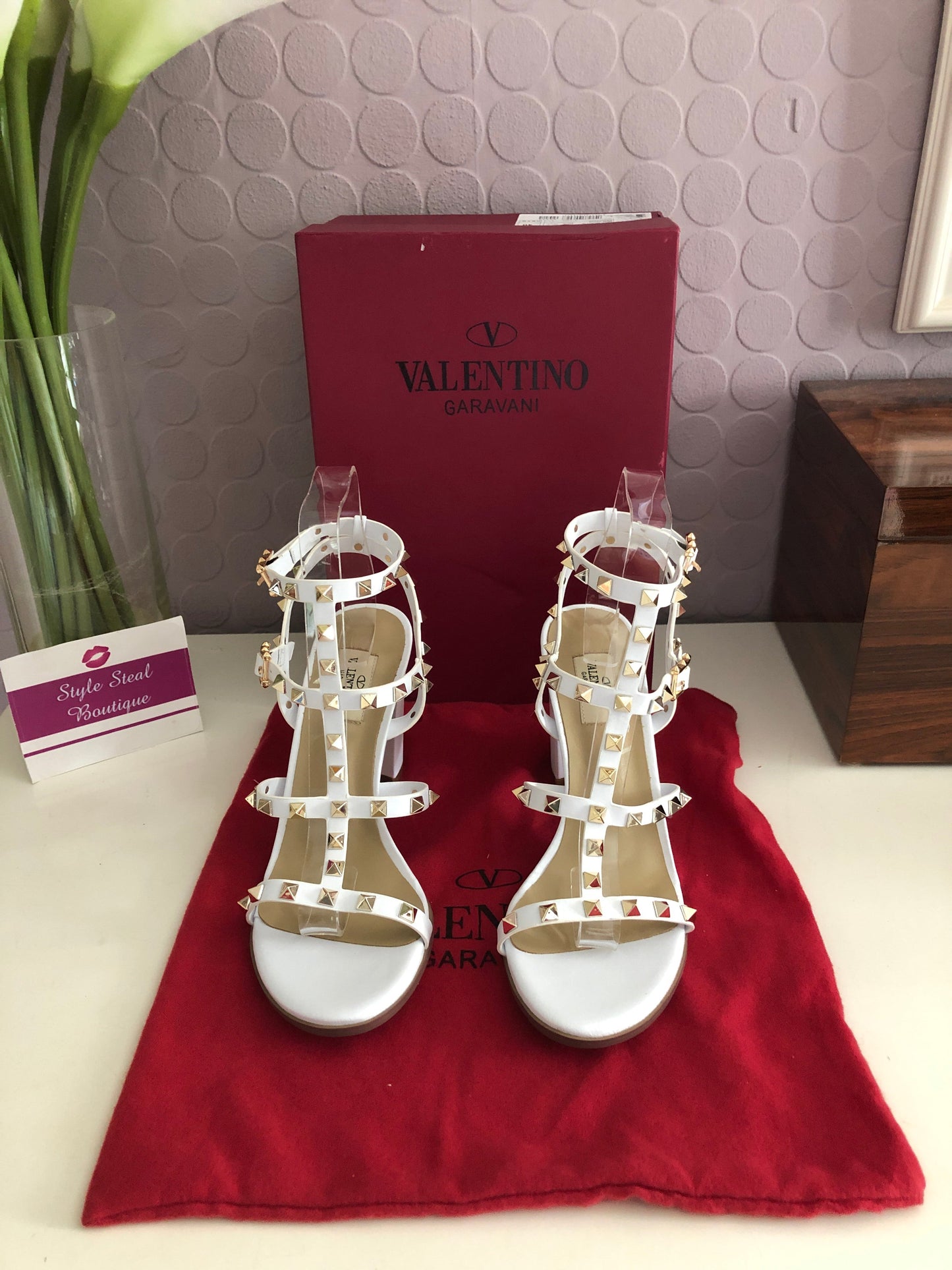 Rockstud Block Heel Sandals