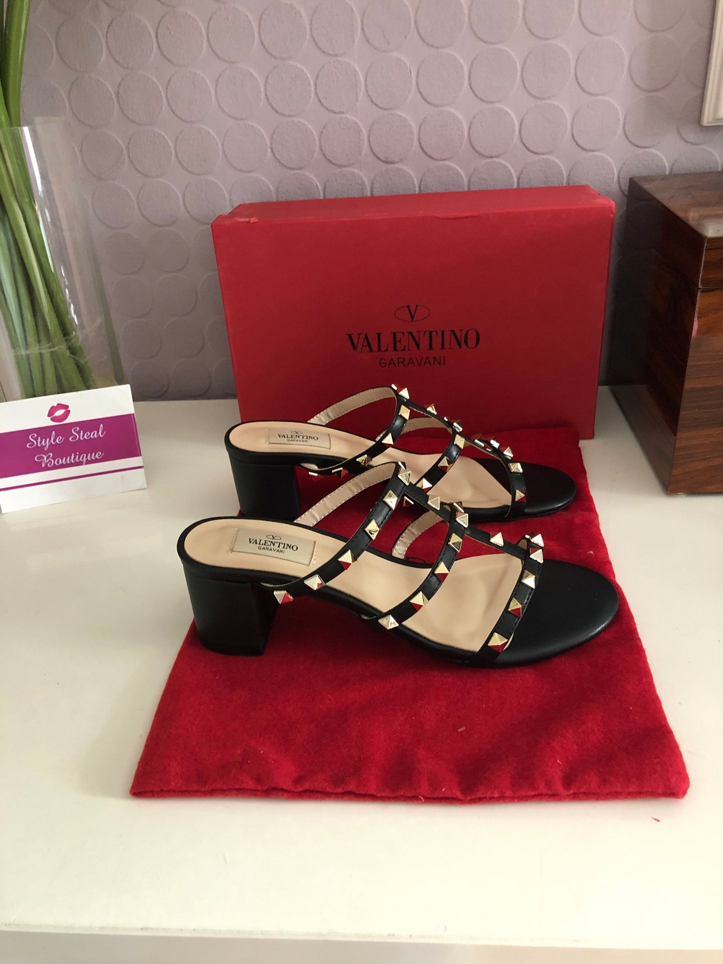 Rockstud Mules 6.5cm
