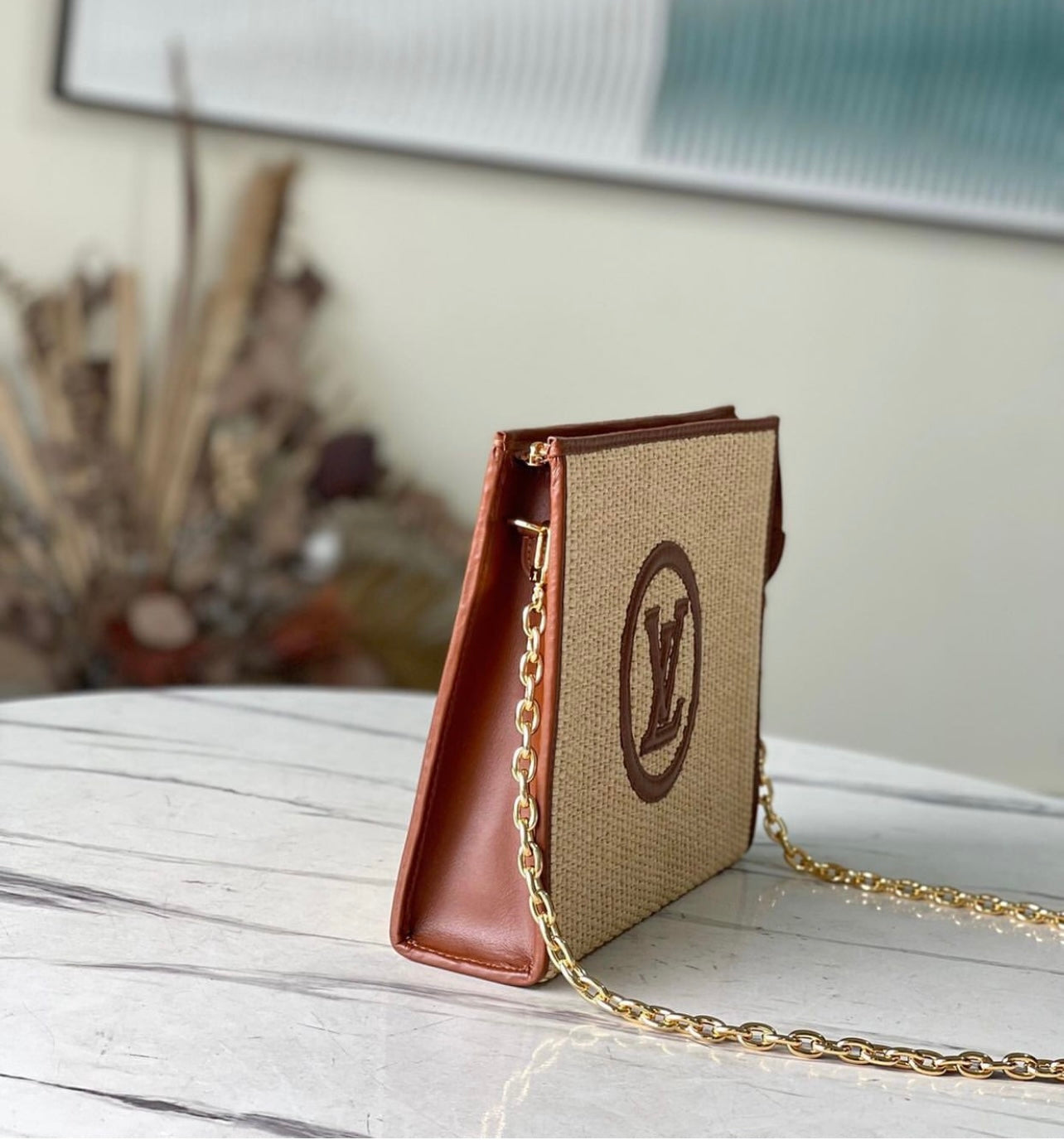 Raffia Clutch