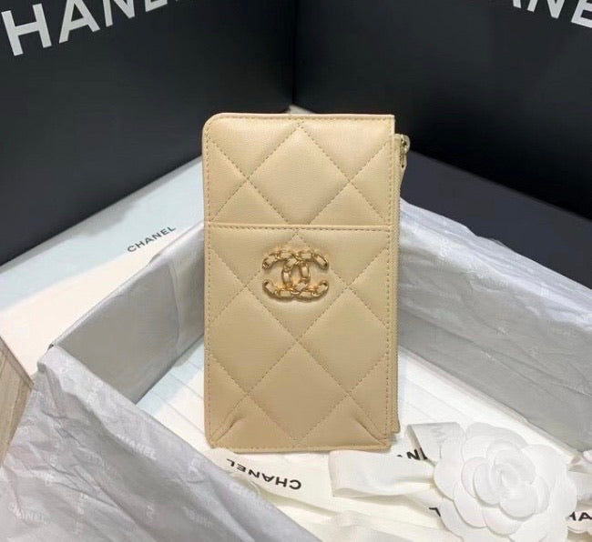 Lambskin Phone Card Purse