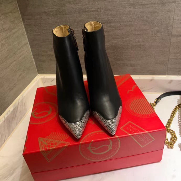 Stud Toe Ankle Boots