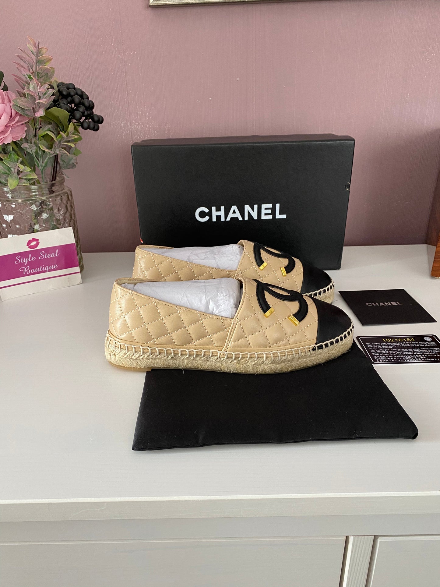 Leather Quilted Espadrilles