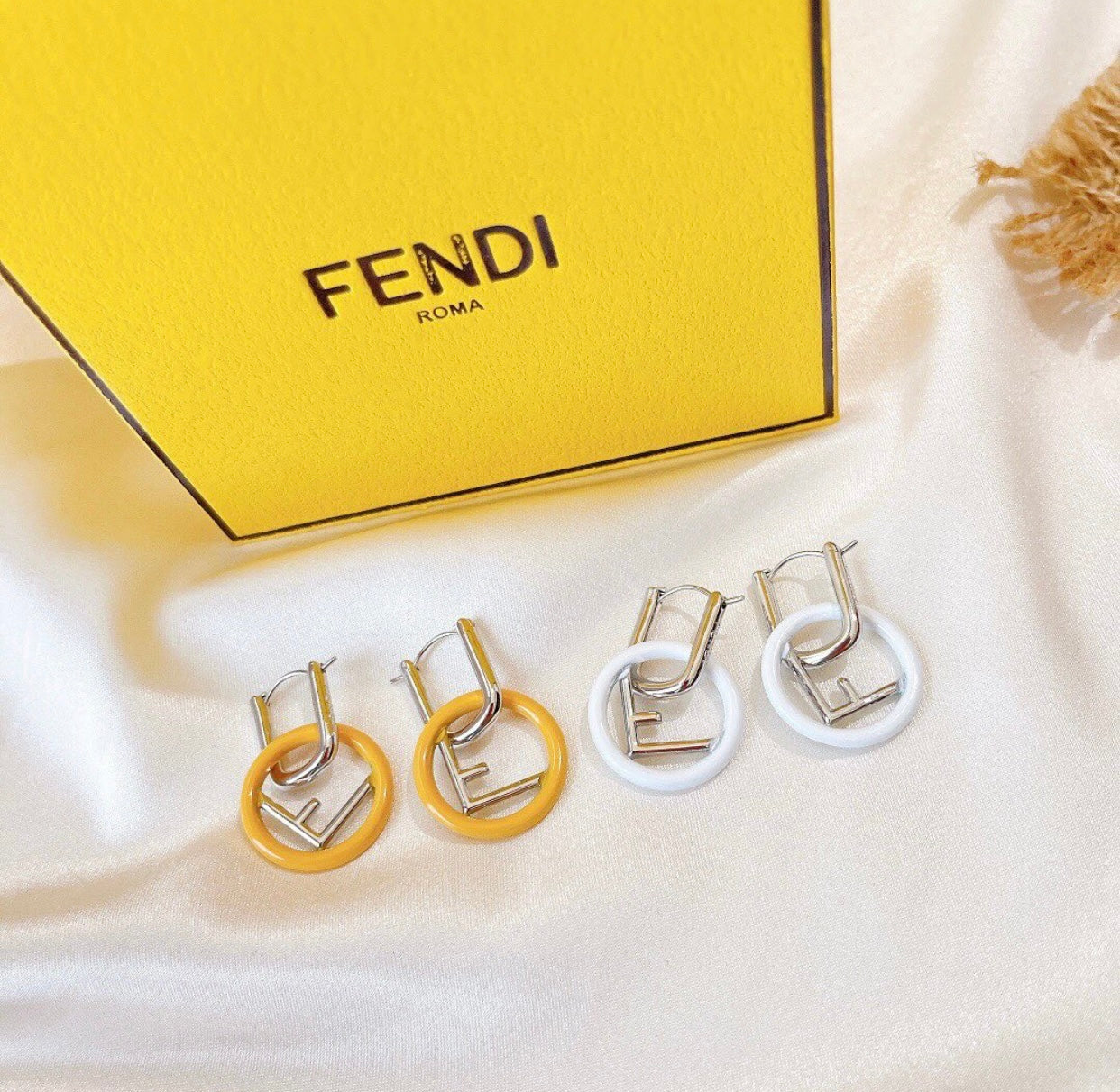 F Logo Earrings