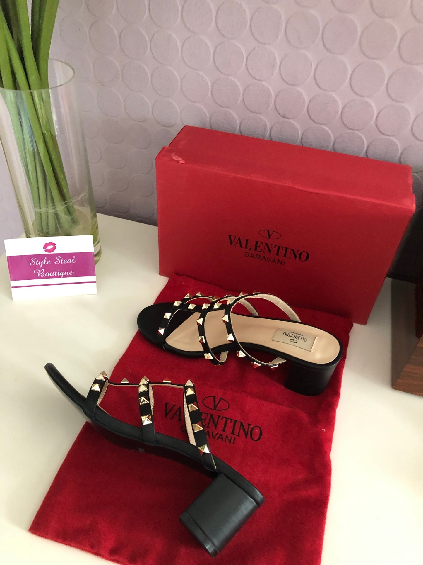 Rockstud Mules 6.5cm
