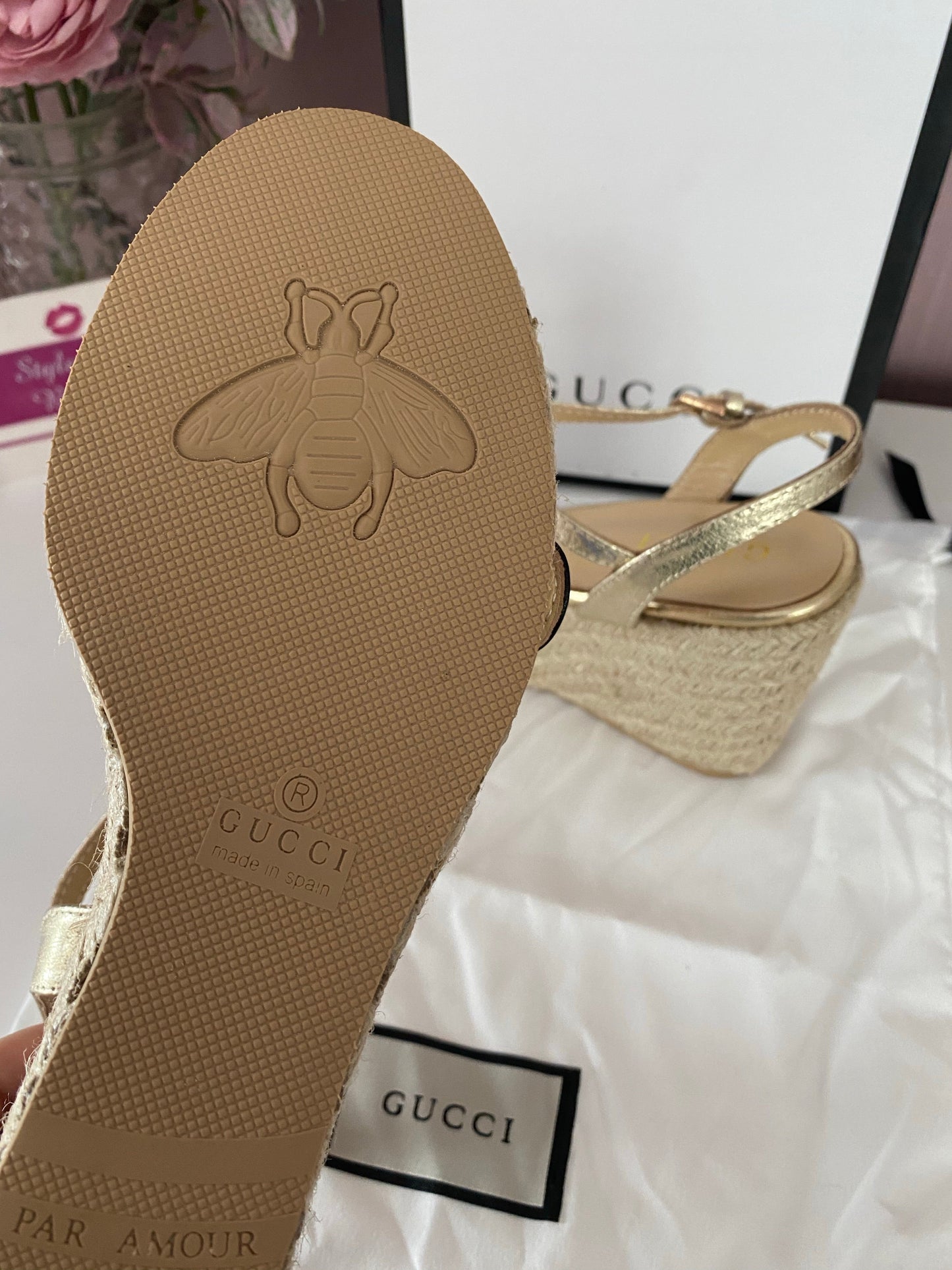 Leather Espadrille Wedges