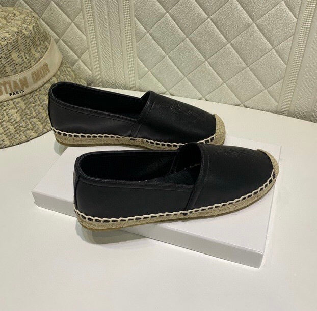 Monogram Leather Espadrilles