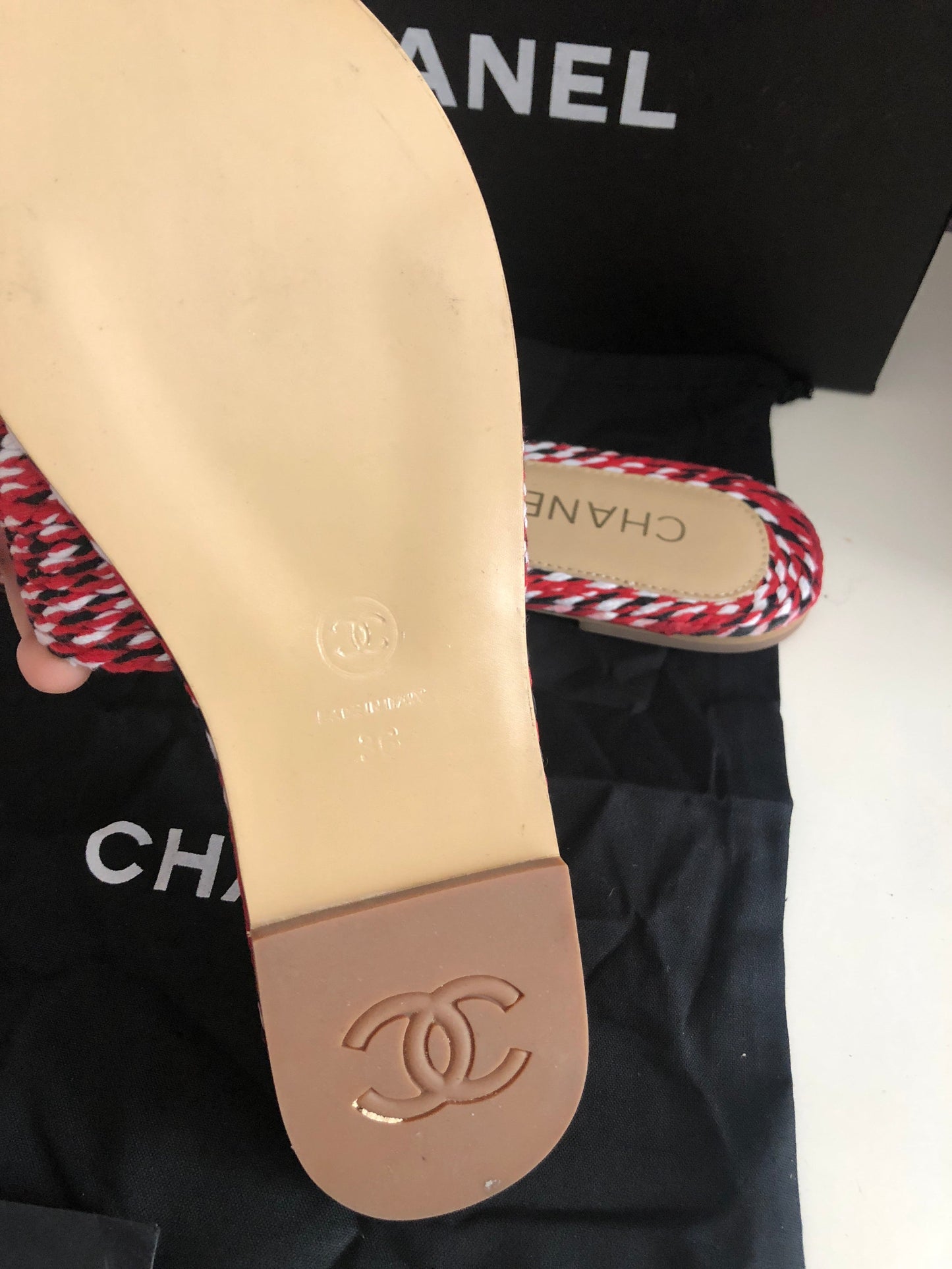 CC Tweed Sandals