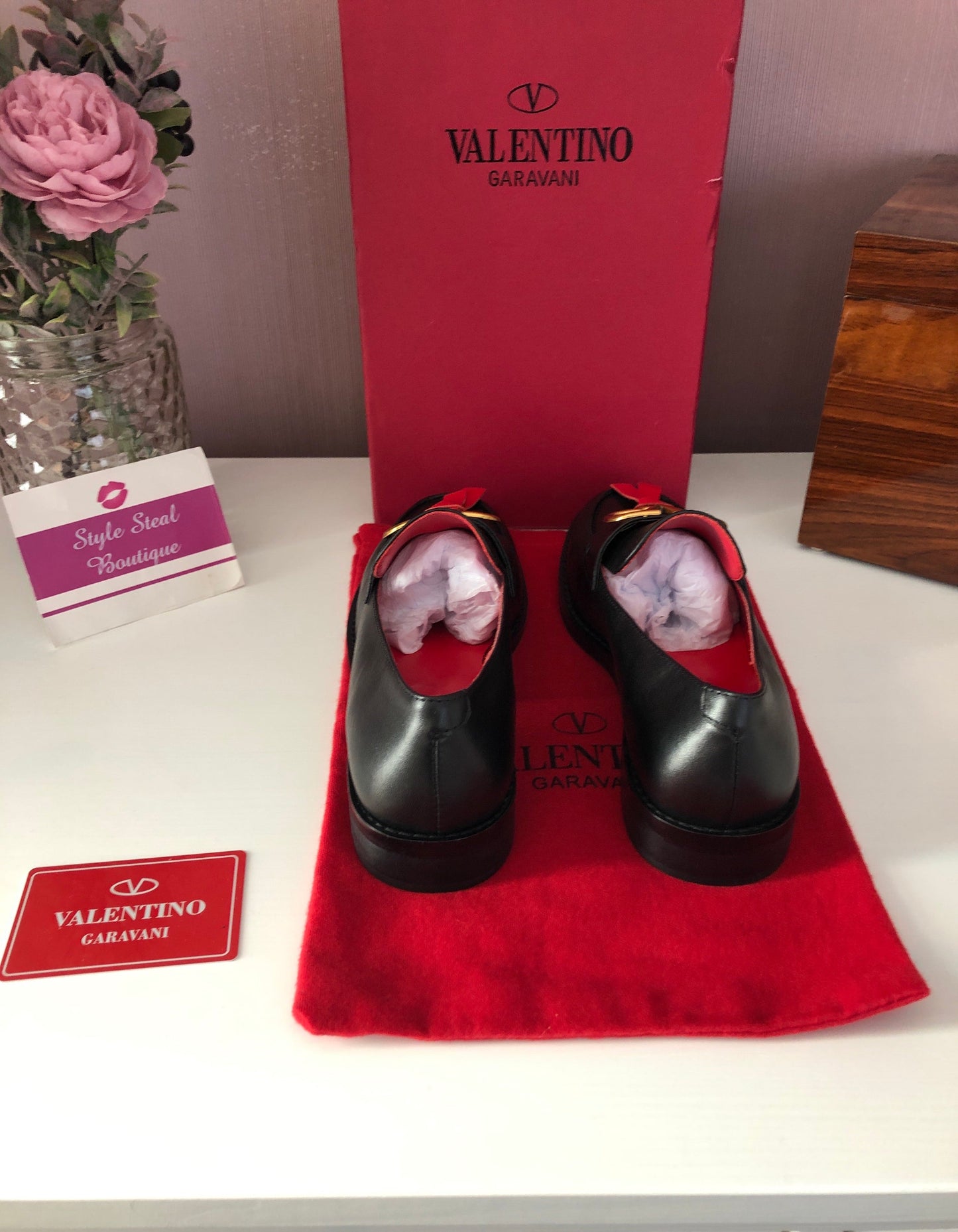 V Logo Loafers