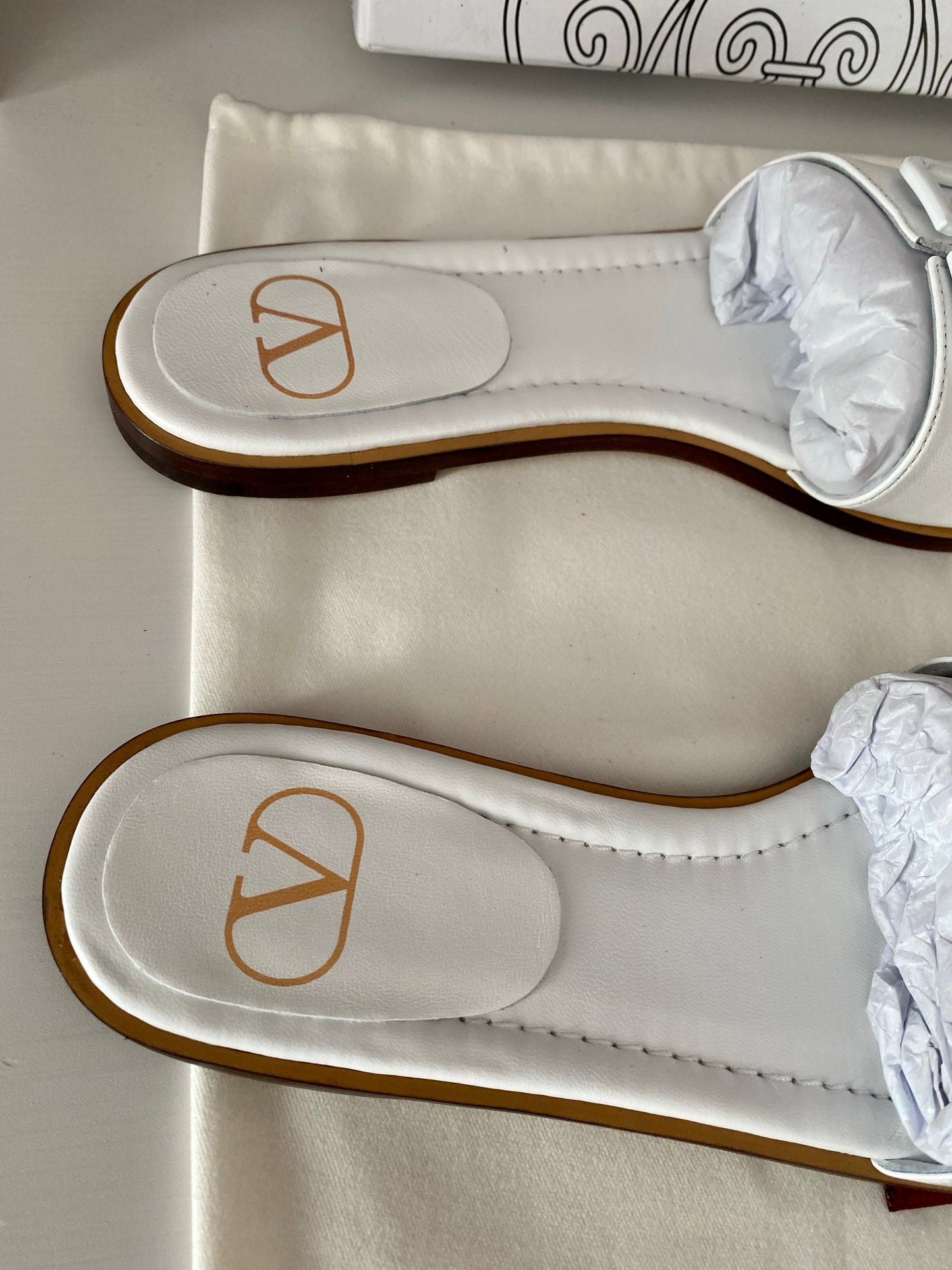 V Logo Sandals