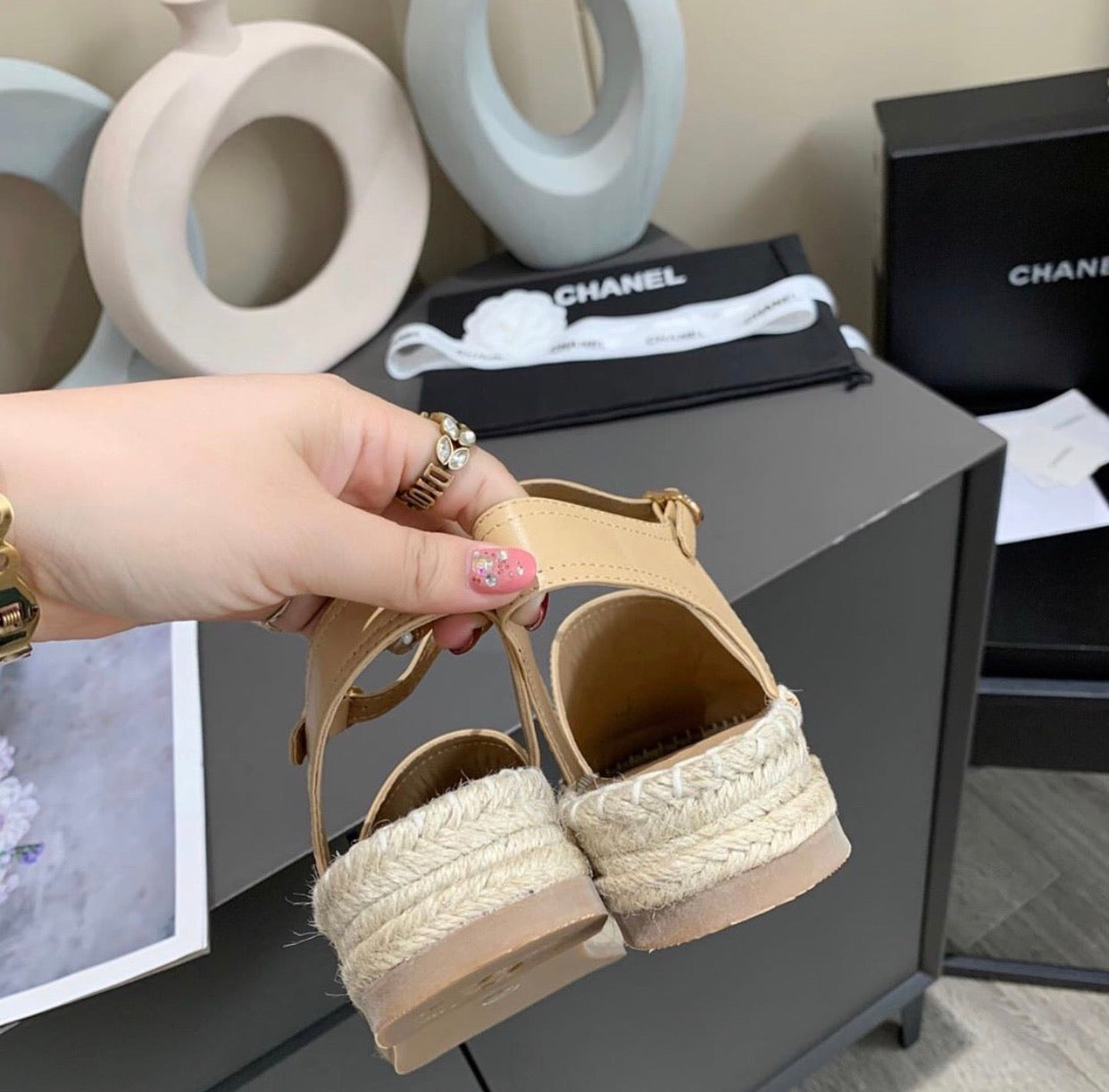 Lambskin Espadrille Sandals