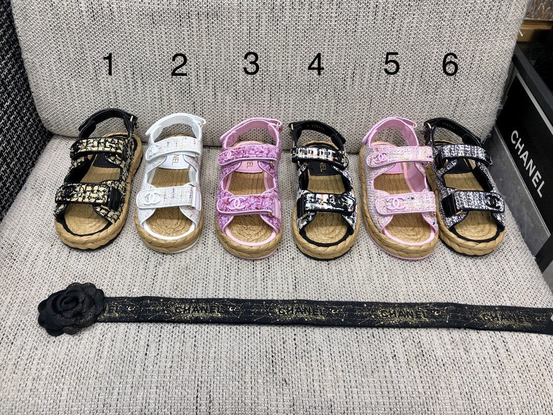 CC Tweed Dad Sandals